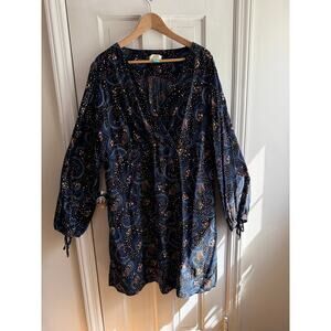 Maeve Anthropologie Gianna A-Line Dress - Celestial Print - Size 18W - EUC